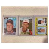 LOT OF 3 1967 TOPPS MLB CARDS - #6, 47 & 51