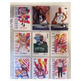 LOT OF 9 NBA CARDS PAGE OF CARDS