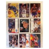 LOT OF 9 NBA PAGE OF CARDS & NASCAR PACK - TONY