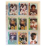 LOT OF 9 1978 NFL PAGE OF CARDS