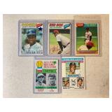 LOT OF 5 1977 TOPPS MLB CARDS #5, 146, 198, 411 &