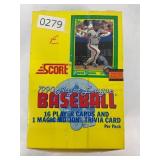 1990 SCORE MLB WAX BOX (FULL BOX)