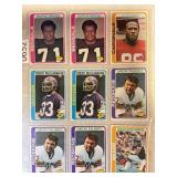 LOT OF 9 1976 TOPPS NFL PAGE OF CARDS