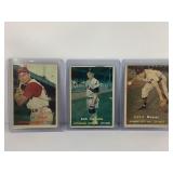LOT OF 3 1957 TOPPS MLB CARDS #157 WALLY POST (ST