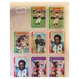 LOT OF 8 1978 TOPPS NFL CARDS - #5 - 10