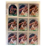 LOT OF 9 1989-90 NBA HOOPS - LARRY BIRD