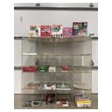 LARGE CLEAR PLASTIC DISPLAY UNIT W/ 77 DIFFERENT