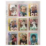 LOT OF 9 1978 TOPPS NFL PAGE OF CARDS