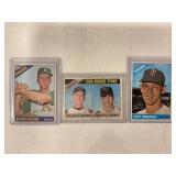 LOT OF 3 1966 TOPPS MLB CARDS #18 ROLAND SHELDON