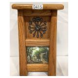 HANDMADE CLOCK W/ HOUSE - 9" X 15 1/2ï¿½ X 6ï¿½
