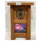 HANDMADE CLOCK W/ AMERICAN FLAG &