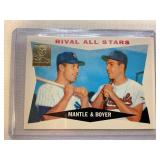 1996 TOPPS MLB CARD #160 RIVAL ALL STARS MANTLE &