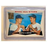 1996 TOPPS MLB CARD #160 RIVAL ALL STARS MANTLE &