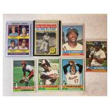 LOT OF 7 1976 TOPPS MLB CARDS - #329, 349, 414,