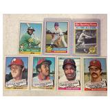 LOT OF 7 1976 TOPPS MLB CARDS #33, 150 STEVE