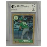 BCCG GRADE 10 1987 TOPPS MLB CARD #366 MARK