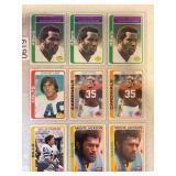 LOT OF 9 1978 TOPPS NFL CARDS - JIM OTIS