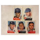 LOT OF 5 1953 TOPPS MLB CARDS #100 BILL MILLER