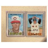 LOT OF 2 1967 TOPPS MLB CARDS #371 & 374