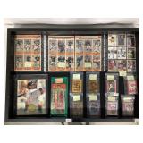 LOT OF 14 ITEMS INSIDE 24" X 36" DISPLAY CASE -