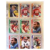 LOT OF 9 NFL TOPPS CARD PAGE