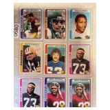 LOT OF 9 1978 TOPPS NFL PAGE OF CARDS