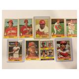 LOT OF 9 1976 TOPPS MLB - #211, 390, 420, 444,
