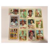 LOT OF 12 1979 TOPPS MLB REDS CARDS