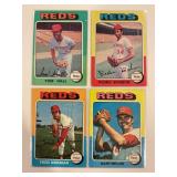 LOT OF 4 1975 TOPPS MLB CARDS - #108, 157, 396 &