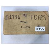 1986 TOPPS NFL FOOTBALL COMPLETE SET CARD #1 -