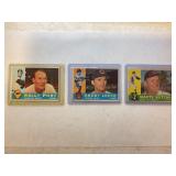 LOT OF 3 1960 TOPPS MLB CARD #13 WALLY POST (ST
