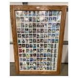 1982 TOPPS MLB UNCUT SHEETS IN LARGE WOOD FRAME -