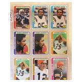 LOT OF 9 1978 TOPPS NFL CARDS - #29 - 34