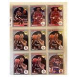 LOT OF 18 NBA PAGE OF CARDS