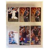 LOT OF 9 NBA & MLB PLASTIC PAGE