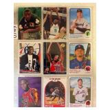 LOT OF 9 NBA / MLB PAGE OF CARDS