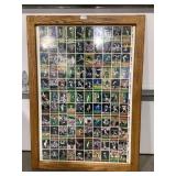 1997 TOPPS MLB UNCUT SHEET OF CARDS IN GLASS &