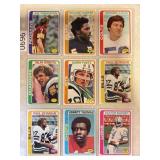 LOT OF 9 NFL PAGE OF CARDS