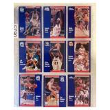 LOT OF 9 NBA PAGE OF CARDS