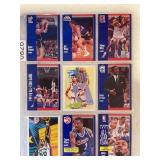 LOT OF 9 NBA PAGE OF CARDS