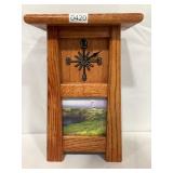 HANDMADE CLOCK W/ LIGHT HOUSE