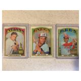 LOT OF 3 1972 TOPPS MLB CARDS - #80 PEREZ, 82 &