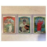 LOT OF 3 1972 TOPPS MLB CARDS - #3 (REDS), 39 &