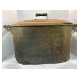 ANTIQUE COPPER BOILER WITH LID