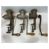 LOT OF 3 MEAT GRINDERS & CHOPPERS - UNIVERSALS