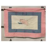 HAND STITCHED BABY QUILTS -  40" X 57"