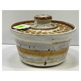MARJ PEELER RARE 5" CROCK BOWL WITH LID - ARTIST