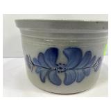 DAVID ELDRETH POTTERY 1989 SALT GLAZE FLOWER 6"