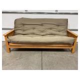 FOLD OUT FUTON WITH QUILTED MATTRESS - 81" LONG