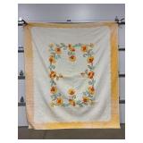 HAND STITCHED QUILT - 96" X 81"